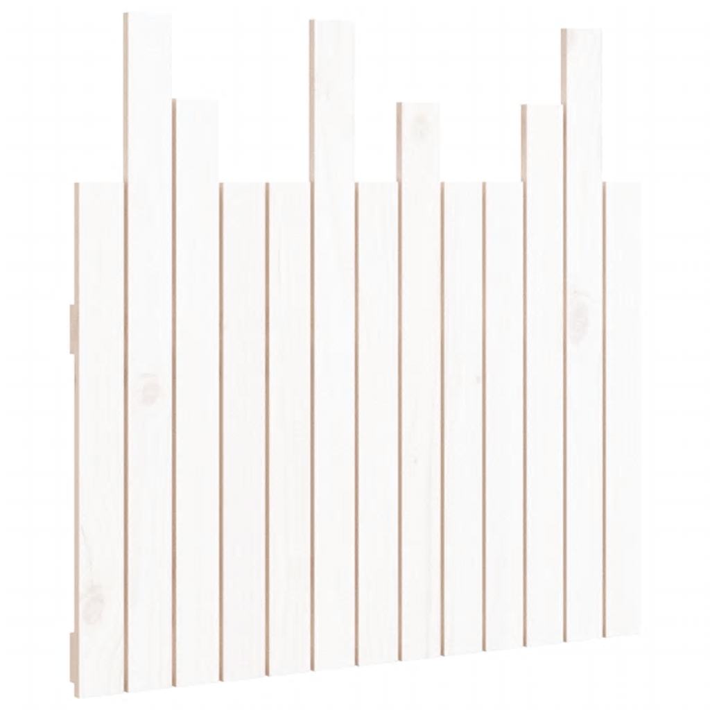 Wand-Kopfteil Weiß 82,5x3x80 cm Massivholz Kiefer