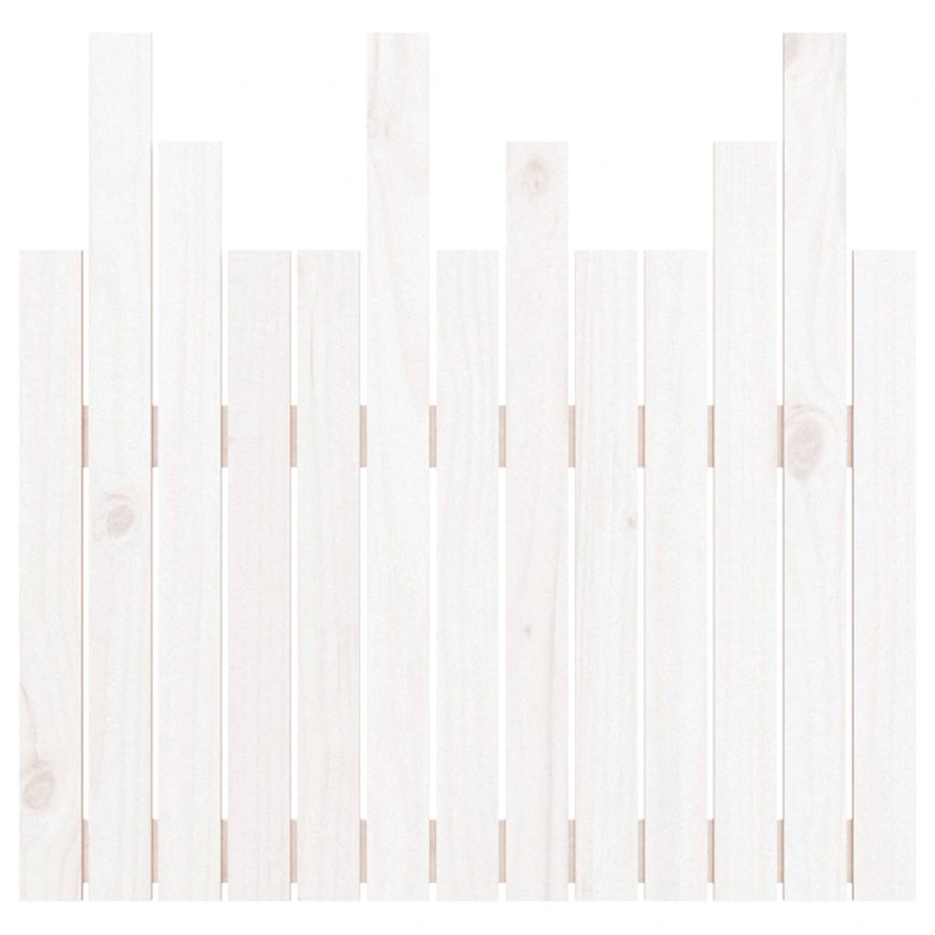 Wand-Kopfteil Weiß 82,5x3x80 cm Massivholz Kiefer