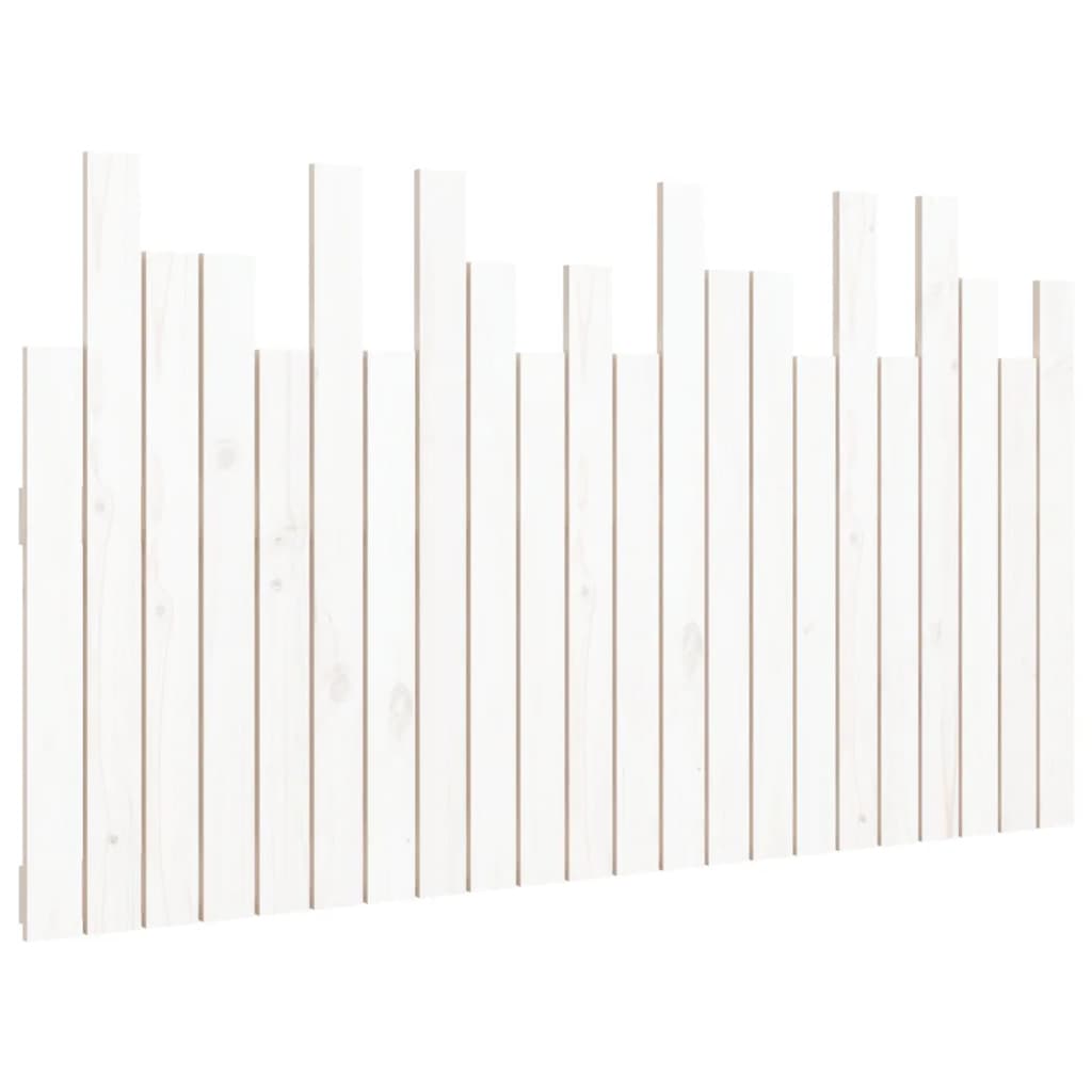 Wand-Kopfteil Weiß 140x3x80 cm Massivholz Kiefer