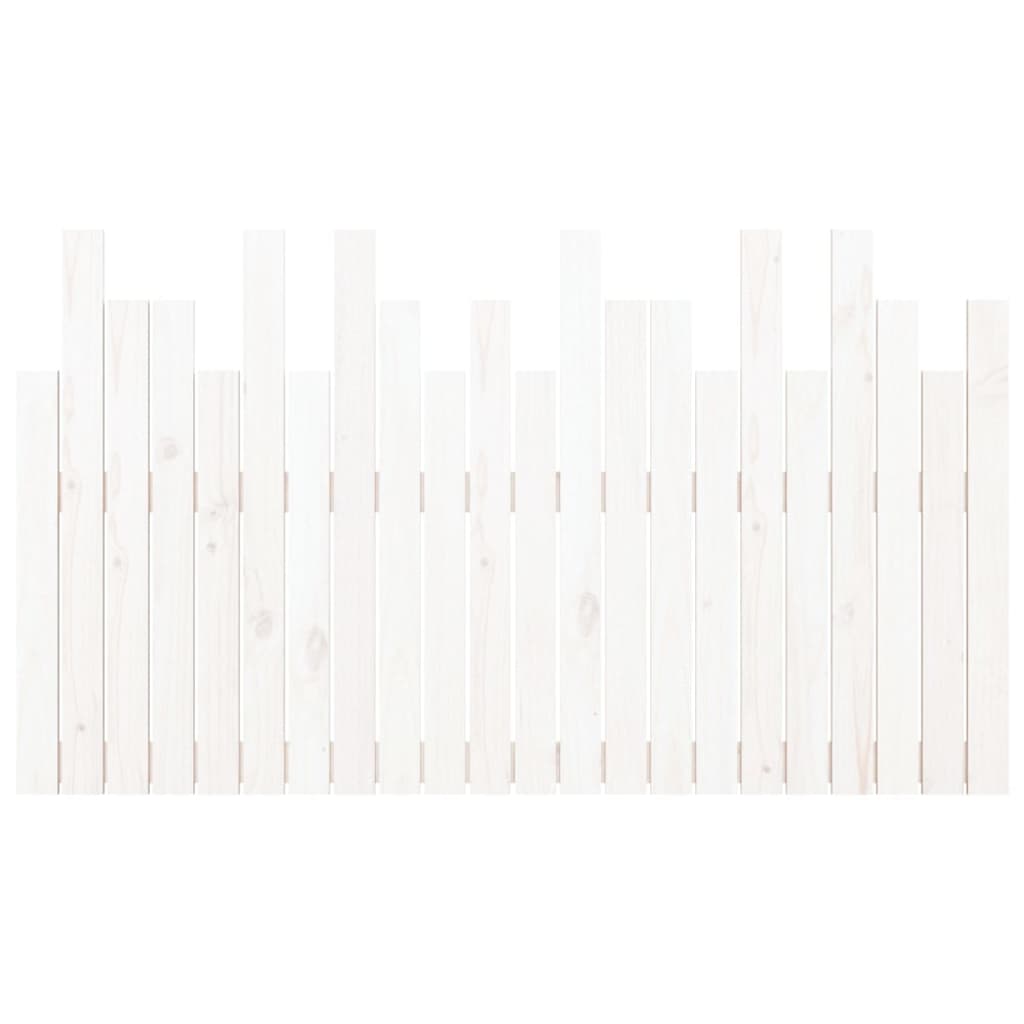 Wand-Kopfteil Weiß 140x3x80 cm Massivholz Kiefer