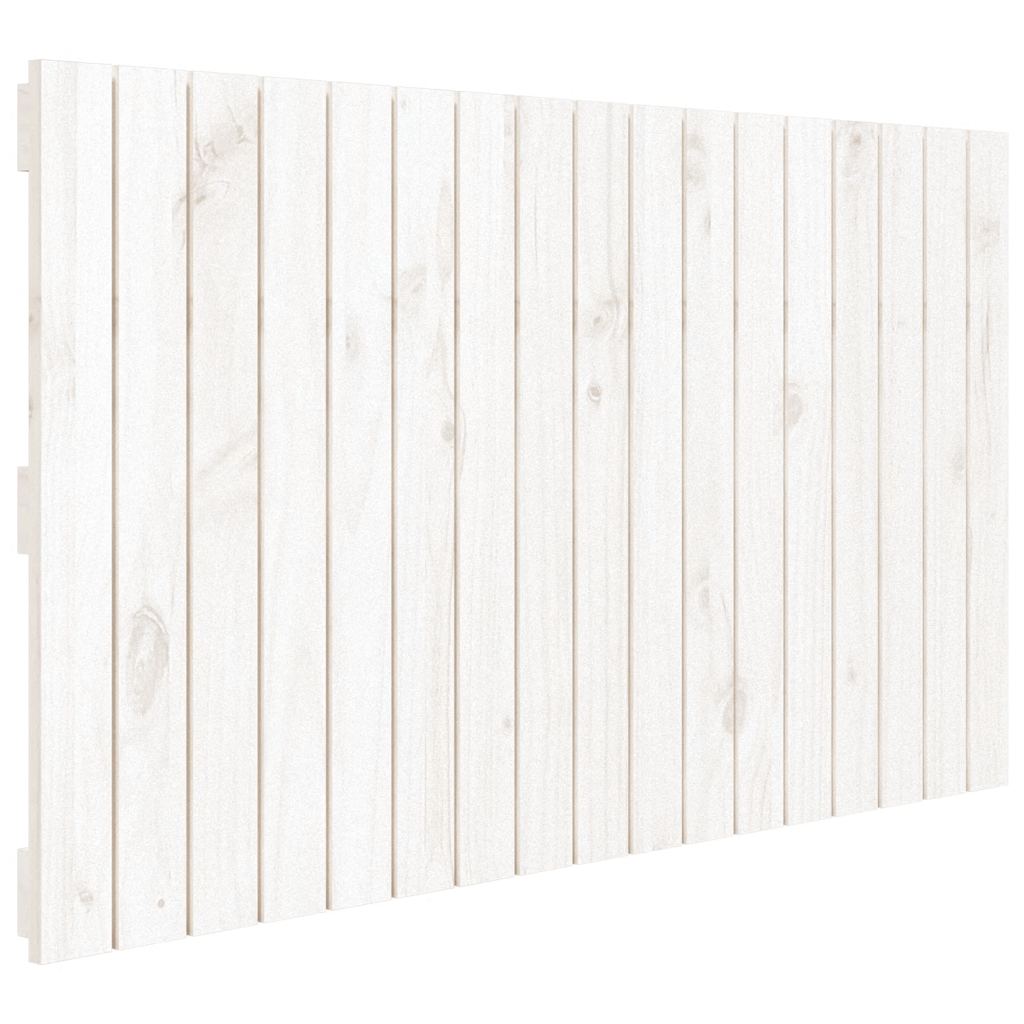 Wand-Kopfteil Weiß 108x3x60 cm Massivholz Kiefer