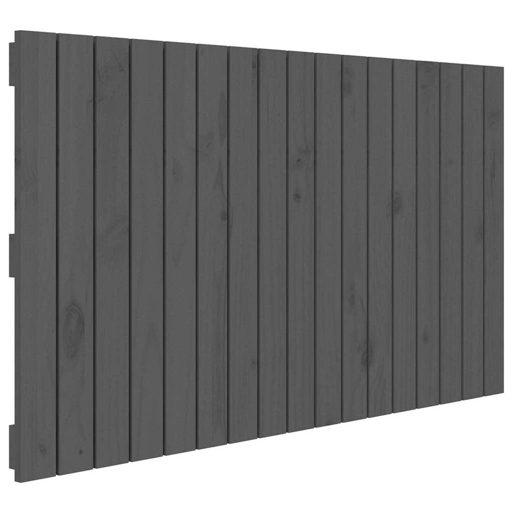 Wand-Kopfteil Grau 108x3x60 cm Massivholz Kiefer