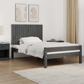 Wand-Kopfteil Grau 108x3x60 cm Massivholz Kiefer