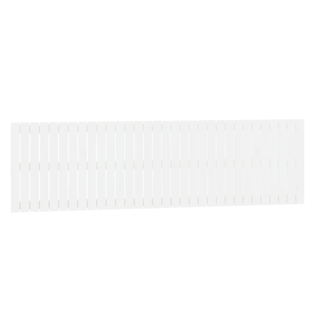 Wand-Kopfteil Weiß 204x3x60 cm Massivholz Kiefer