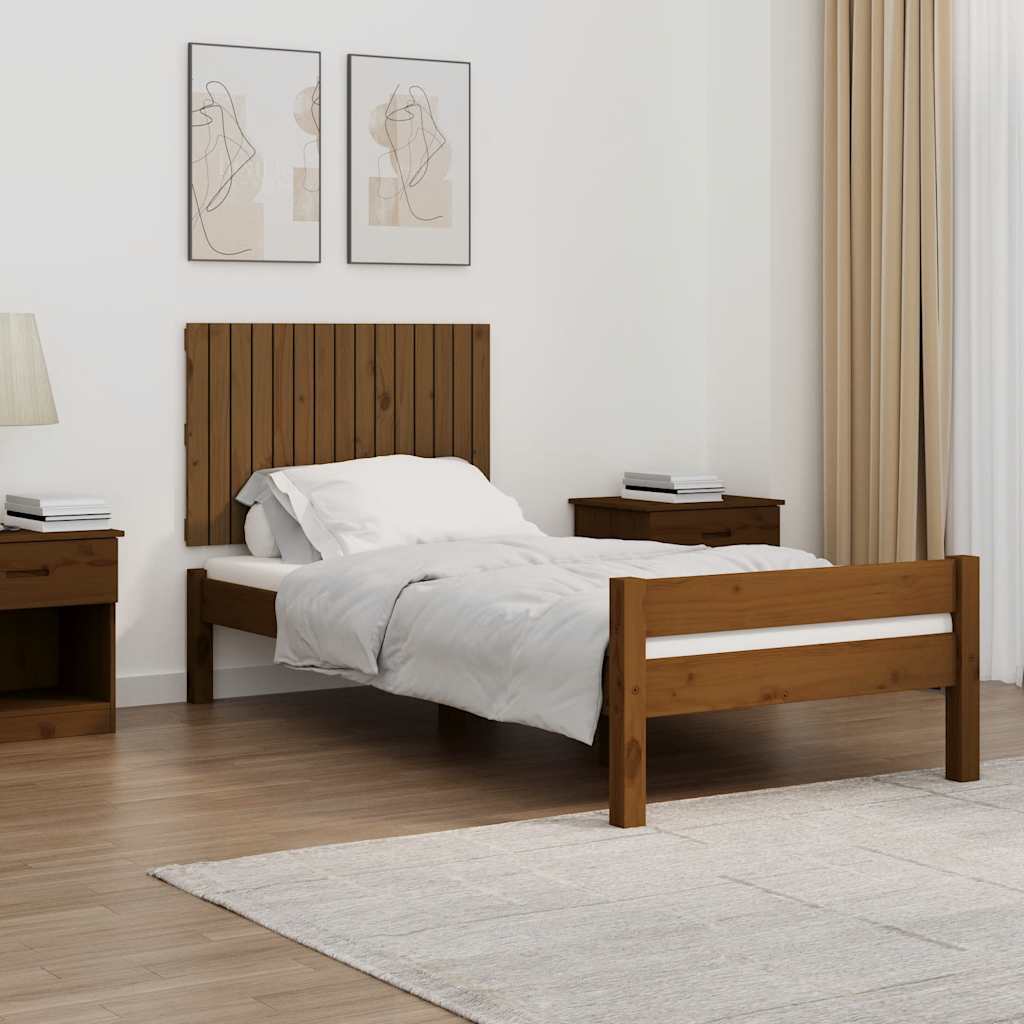 Wand-Kopfteil Honigbraun 95,5x3x60 cm Massivholz Kiefer