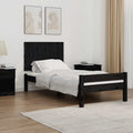 Wand-Kopfteil Schwarz 95,5x3x60 cm Massivholz Kiefer