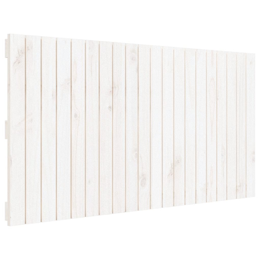 Wand-Kopfteil Weiß 127,5x3x60 cm Massivholz Kiefer