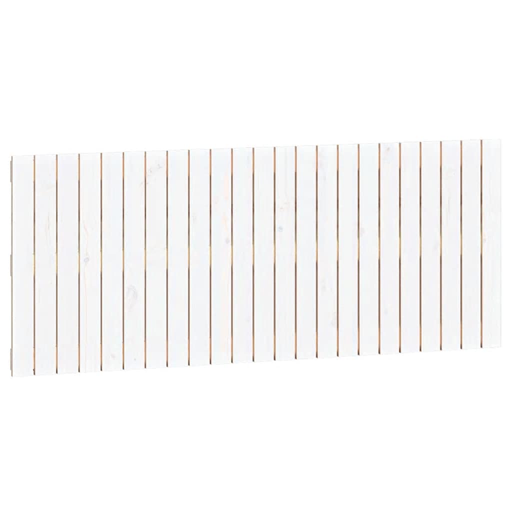Wand-Kopfteil Weiß 147x3x60 cm Massivholz Kiefer