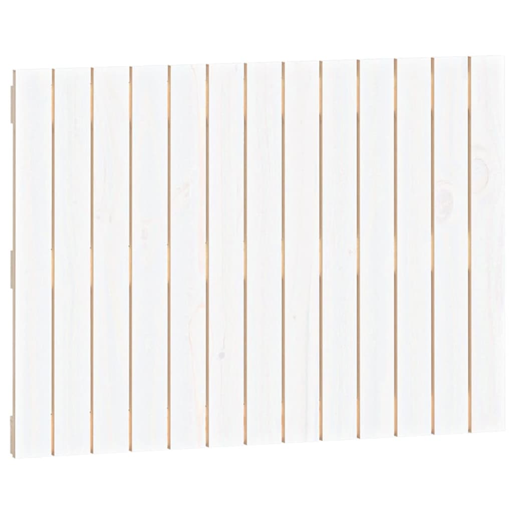 Wand-Kopfteil Weiß 82,5x3x60 cm Massivholz Kiefer