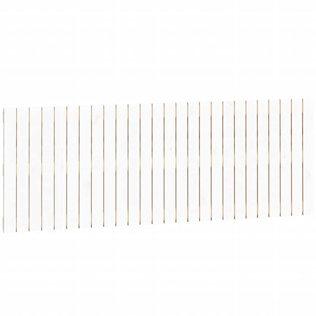 Wand-Kopfteil Weiß 166x3x60 cm Massivholz Kiefer