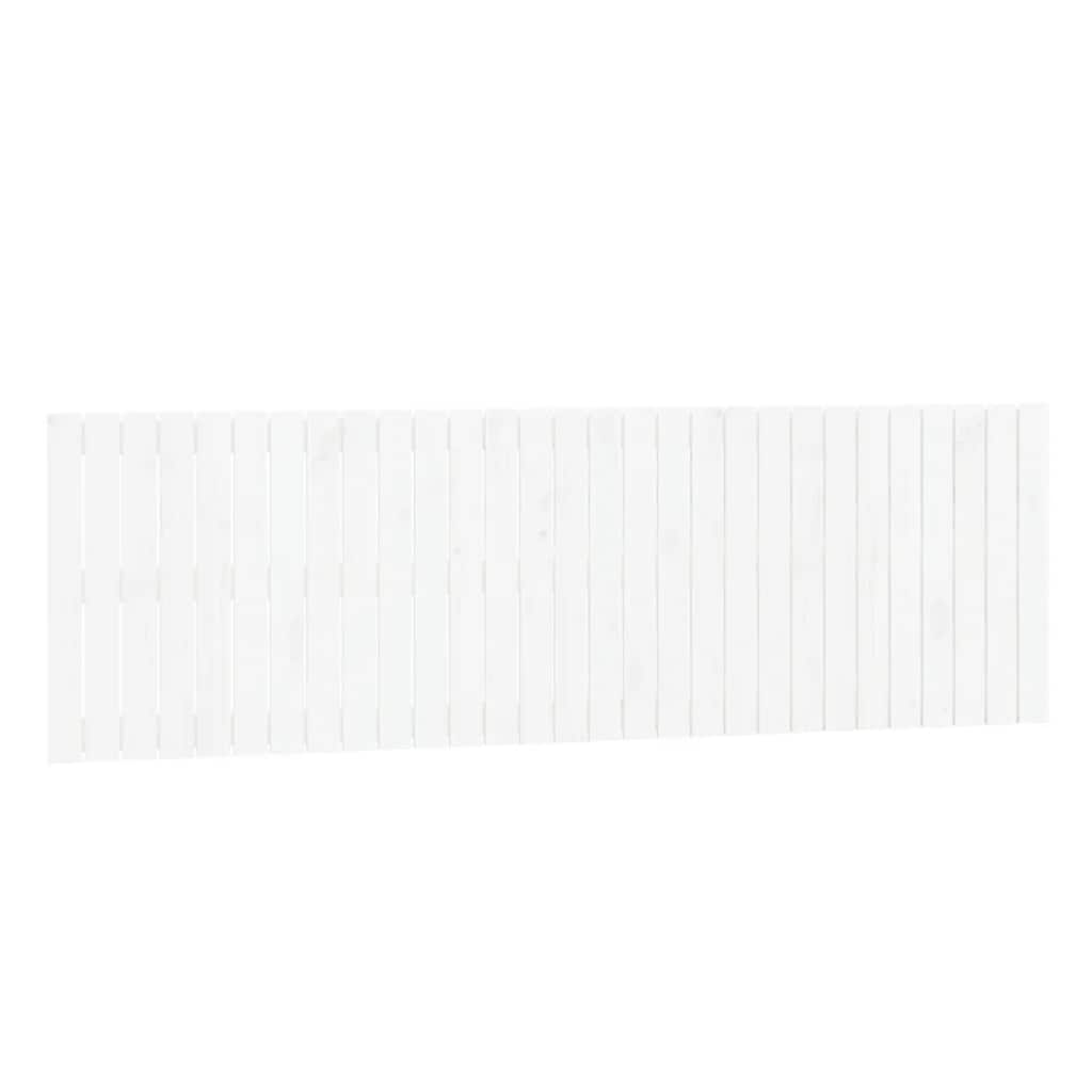 Wand-Kopfteil Weiß 185x3x60 cm Massivholz Kiefer