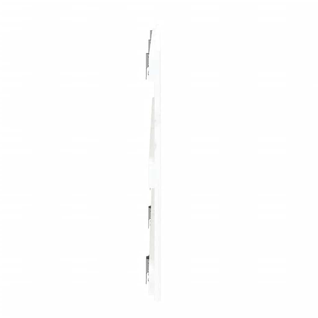 Wand-Kopfteil Weiß 185x3x60 cm Massivholz Kiefer
