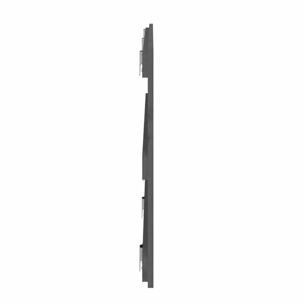 Wand-Kopfteil Grau 185x3x60 cm Massivholz Kiefer