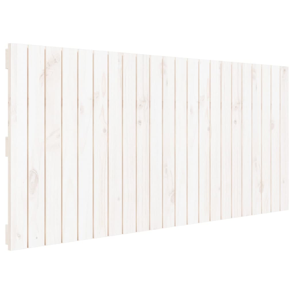 Wand-Kopfteil Weiß 140x3x60 cm Massivholz Kiefer
