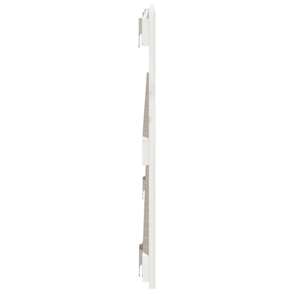 Wand-Kopfteil Weiß 140x3x60 cm Massivholz Kiefer