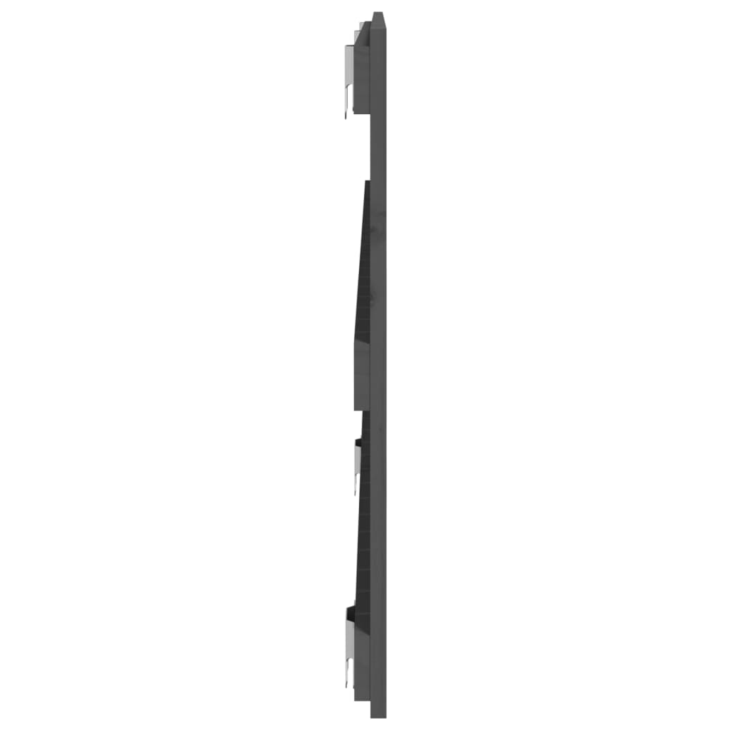 Wand-Kopfteil Grau 140x3x60 cm Massivholz Kiefer