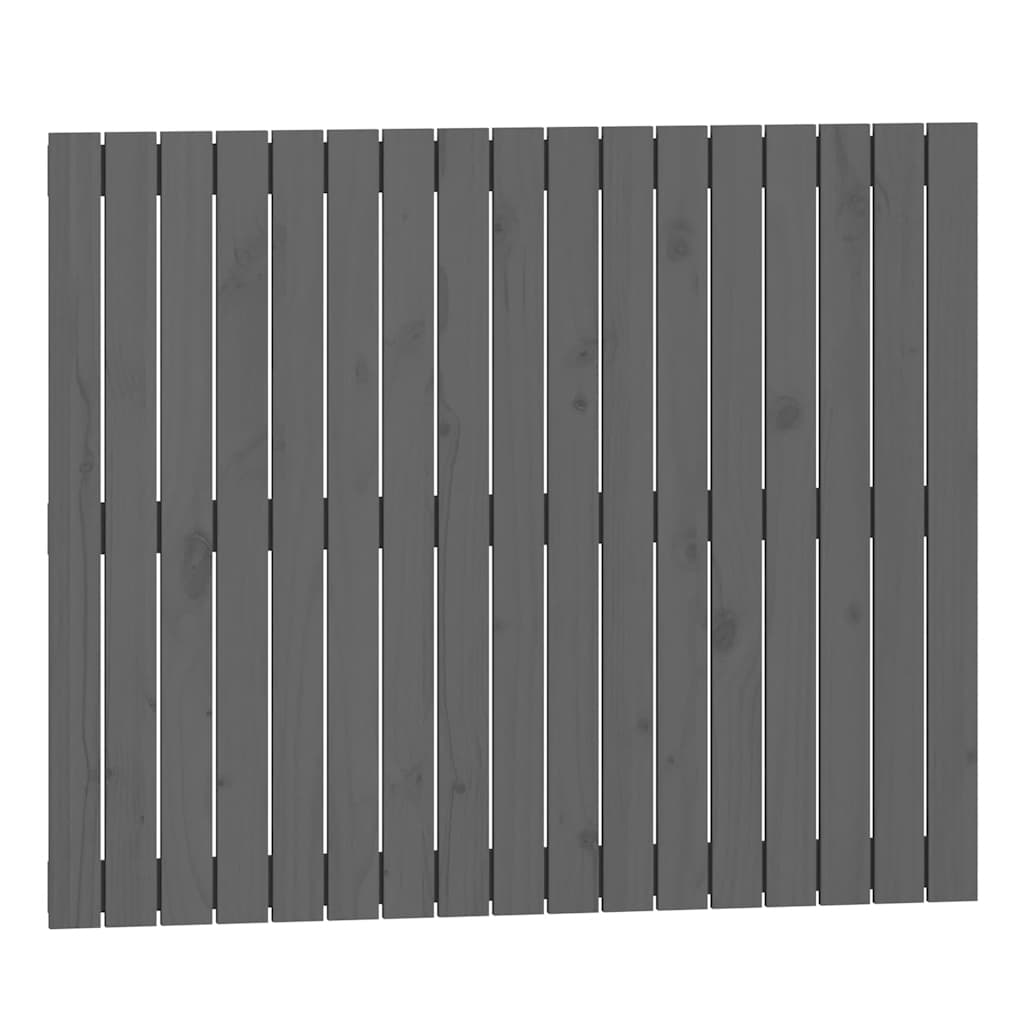 Wand-Kopfteil Grau 108x3x90 cm Massivholz Kiefer