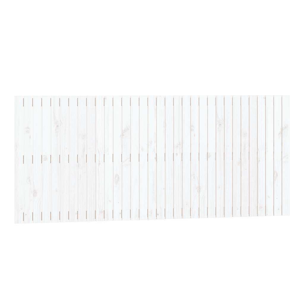 Wand-Kopfteil Weiß 204x3x90 cm Massivholz Kiefer