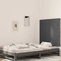Wand-Kopfteil Grau 95,5x3x90 cm Massivholz Kiefer