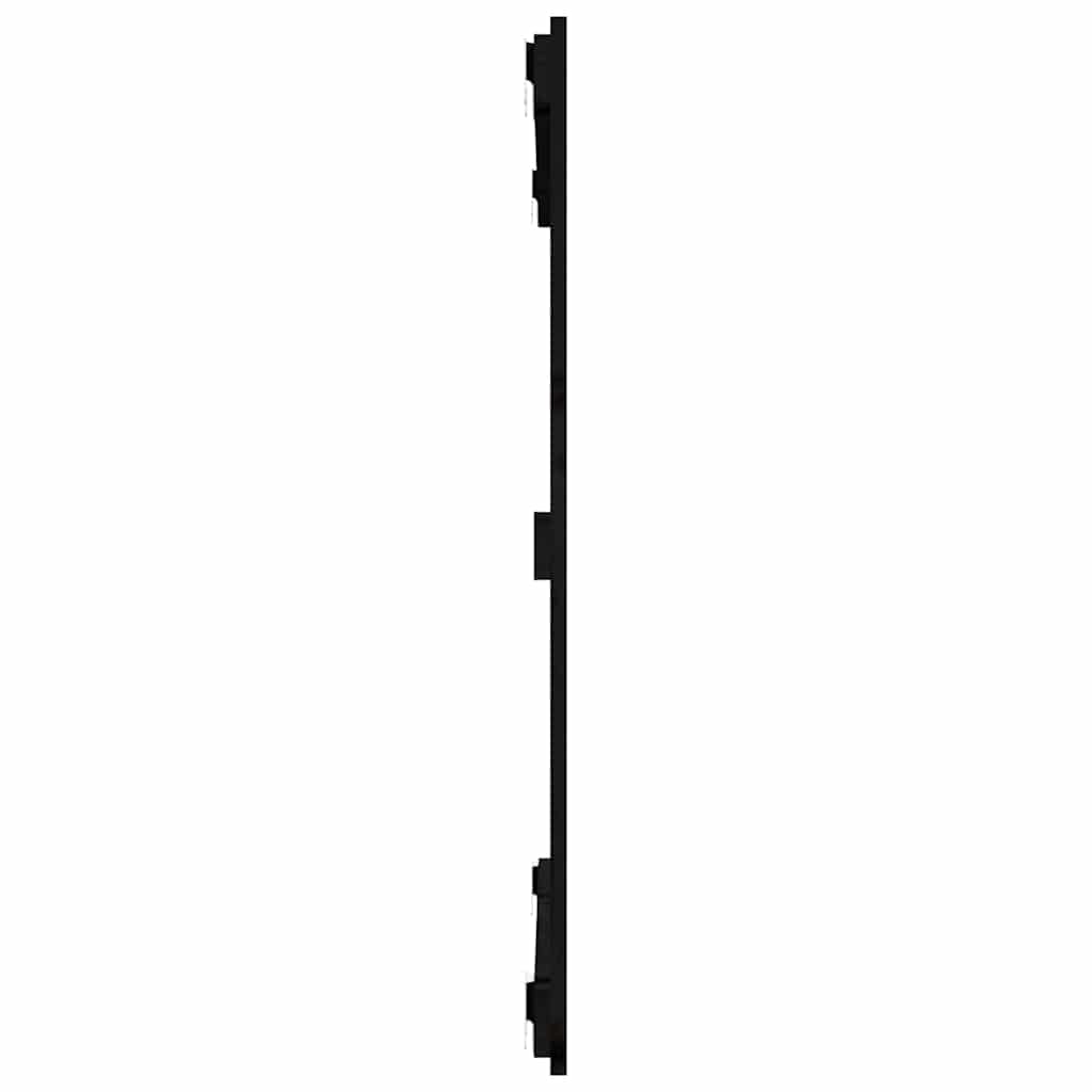 Wand-Kopfteil Schwarz 95,5x3x90 cm Massivholz Kiefer