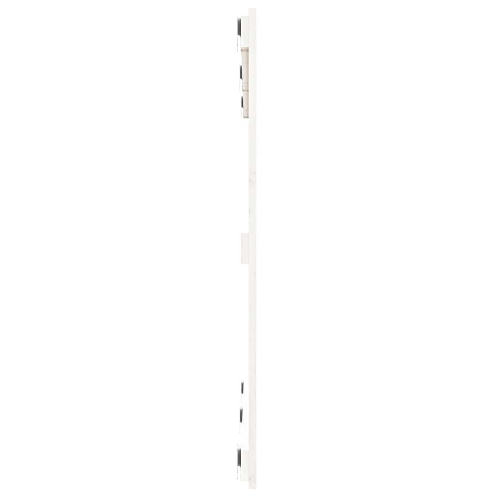 Wand-Kopfteil Weiß 127,5x3x90 cm Massivholz Kiefer