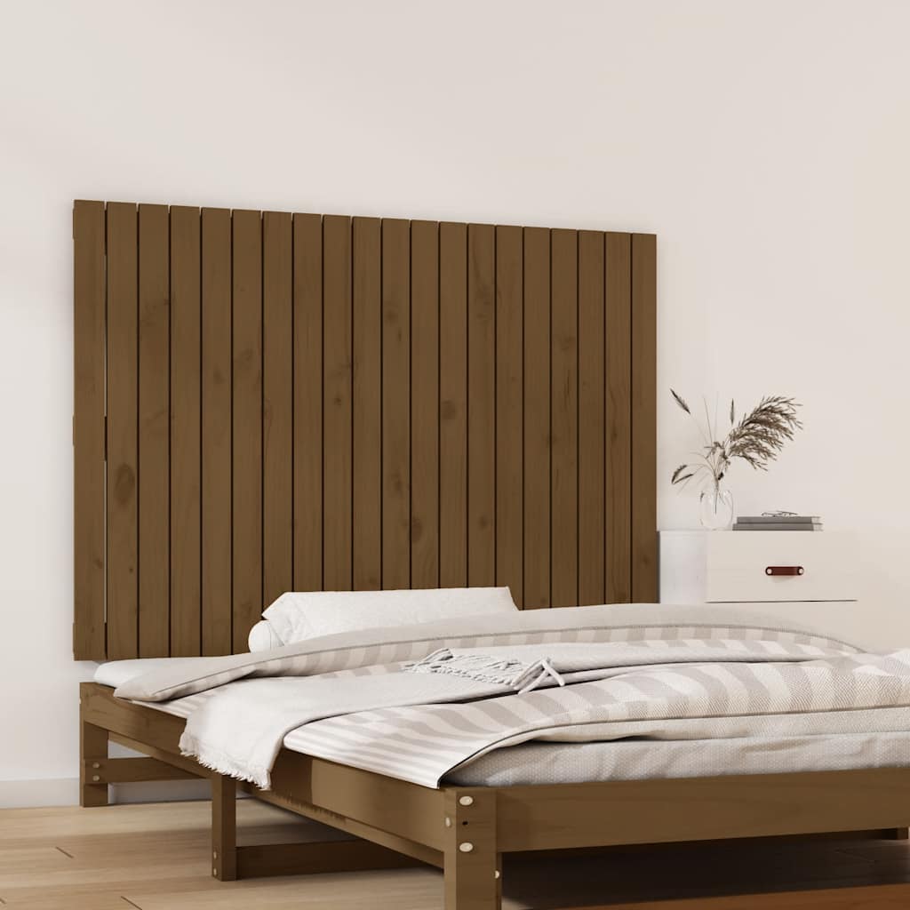 Wand-Kopfteil Honigbraun 127,5x3x90 cm Massivholz Kiefer