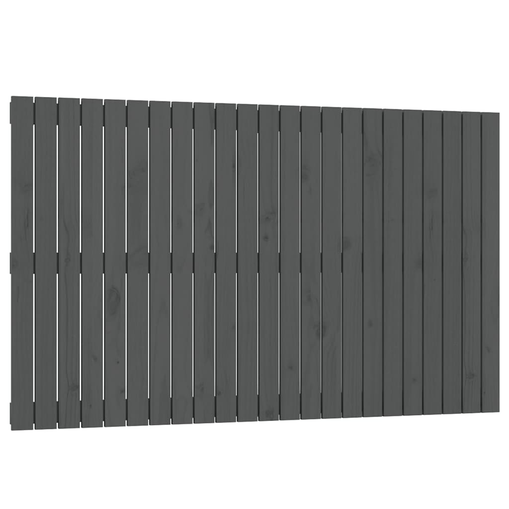 Wand-Kopfteil Grau 147x3x90 cm Massivholz Kiefer