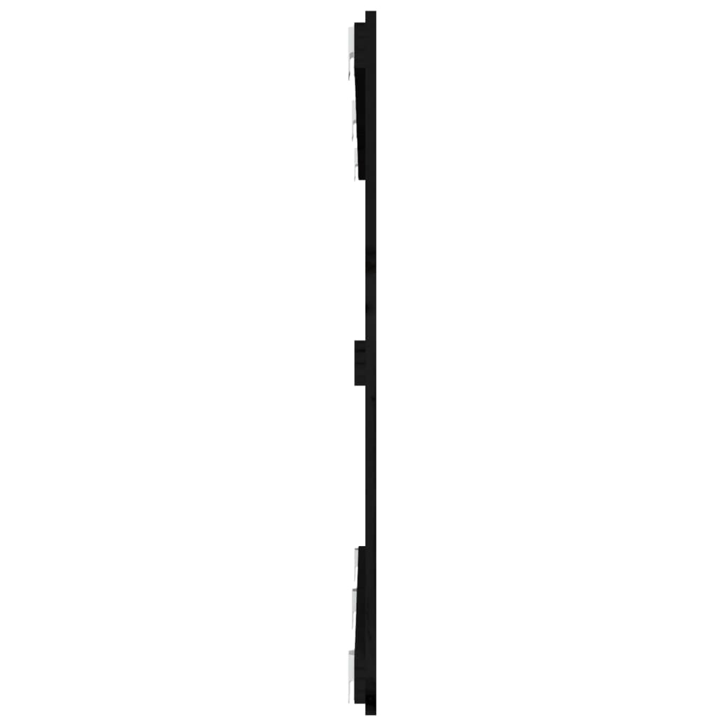 Wand-Kopfteil Schwarz 147x3x90 cm Massivholz Kiefer