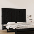 Wand-Kopfteil Schwarz 147x3x90 cm Massivholz Kiefer