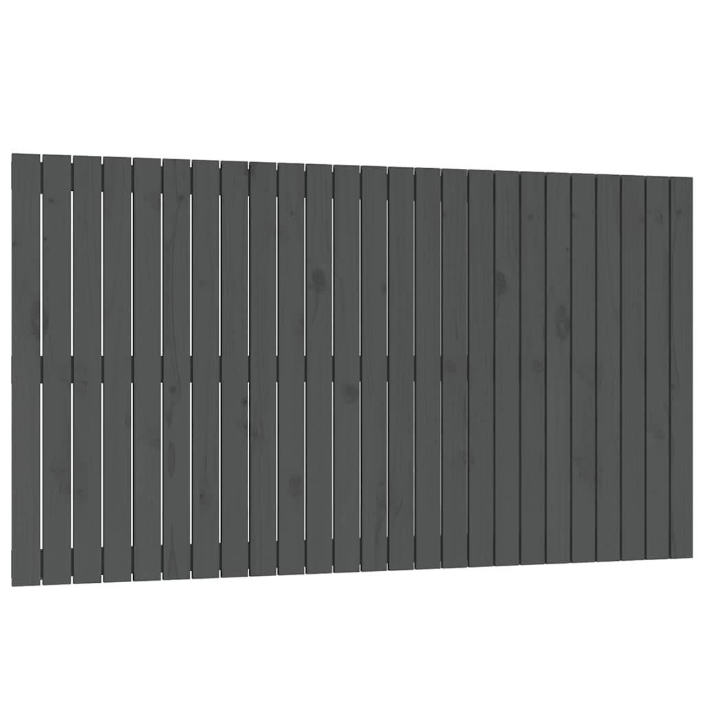 Wand-Kopfteil Grau 159,5x3x90 cm Massivholz Kiefer