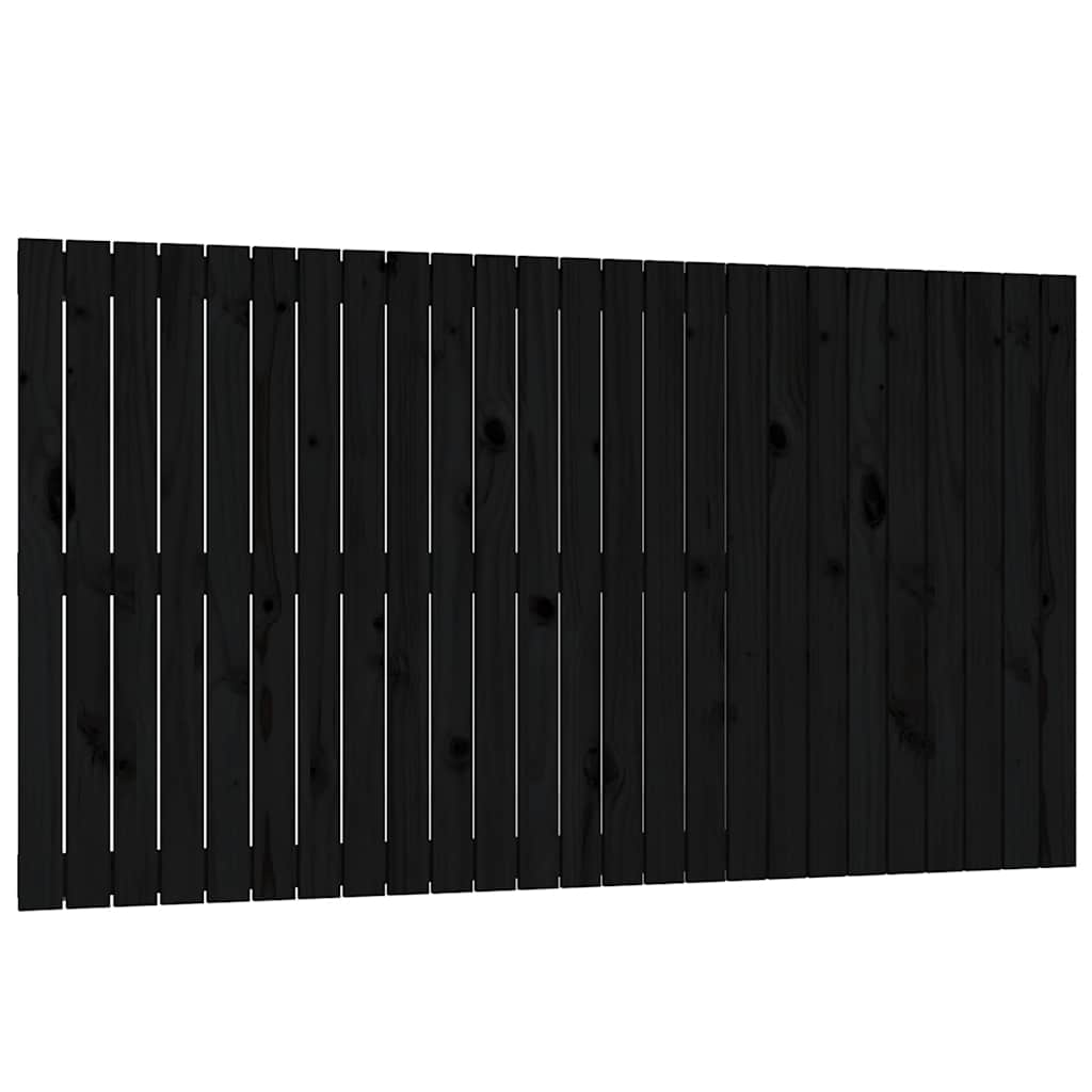 Wand-Kopfteil Schwarz 159,5x3x90 cm Massivholz Kiefer