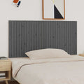 Wand-Kopfteil Grau 185x3x90 cm Massivholz Kiefer