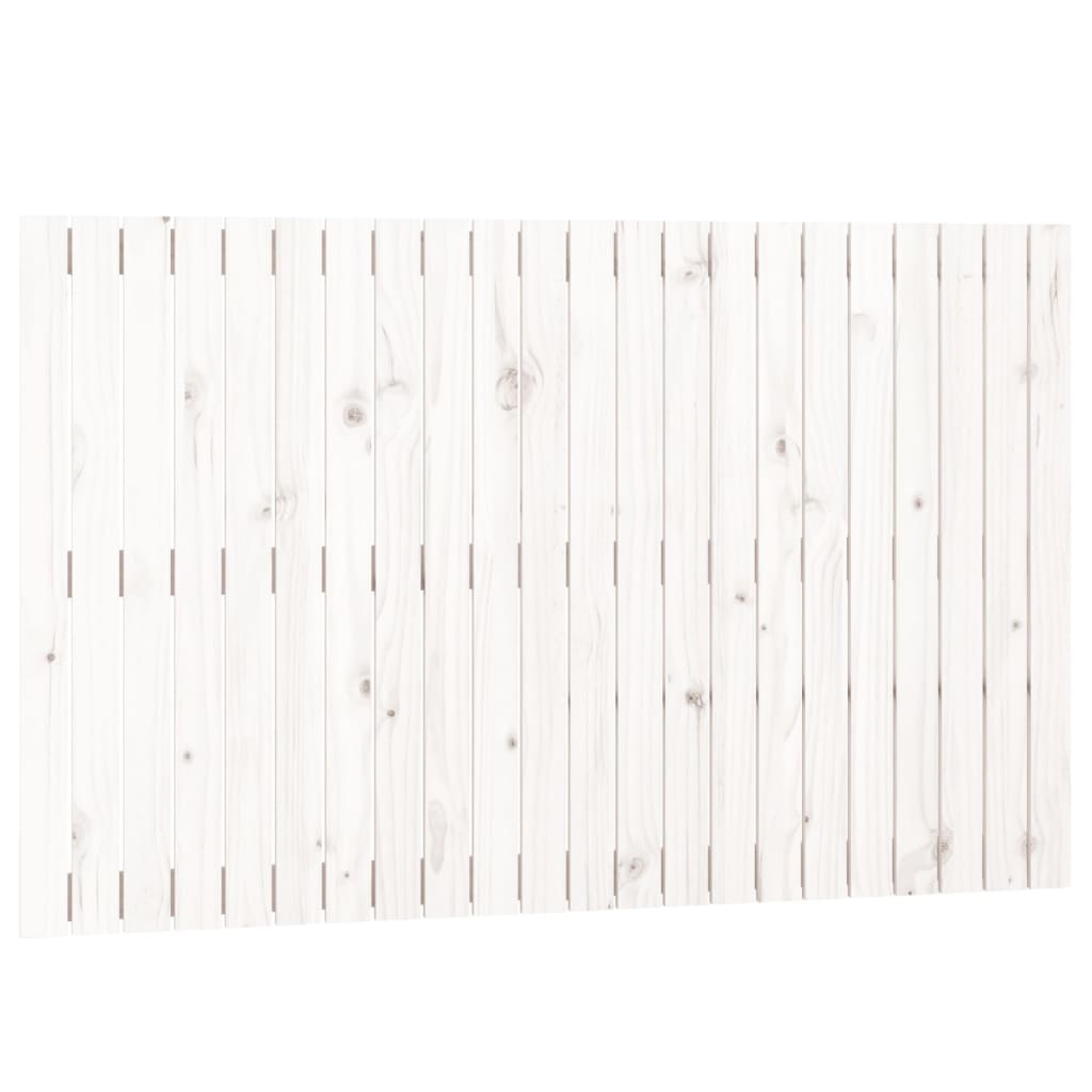 Wand-Kopfteil Weiß 140x3x90 cm Massivholz Kiefer