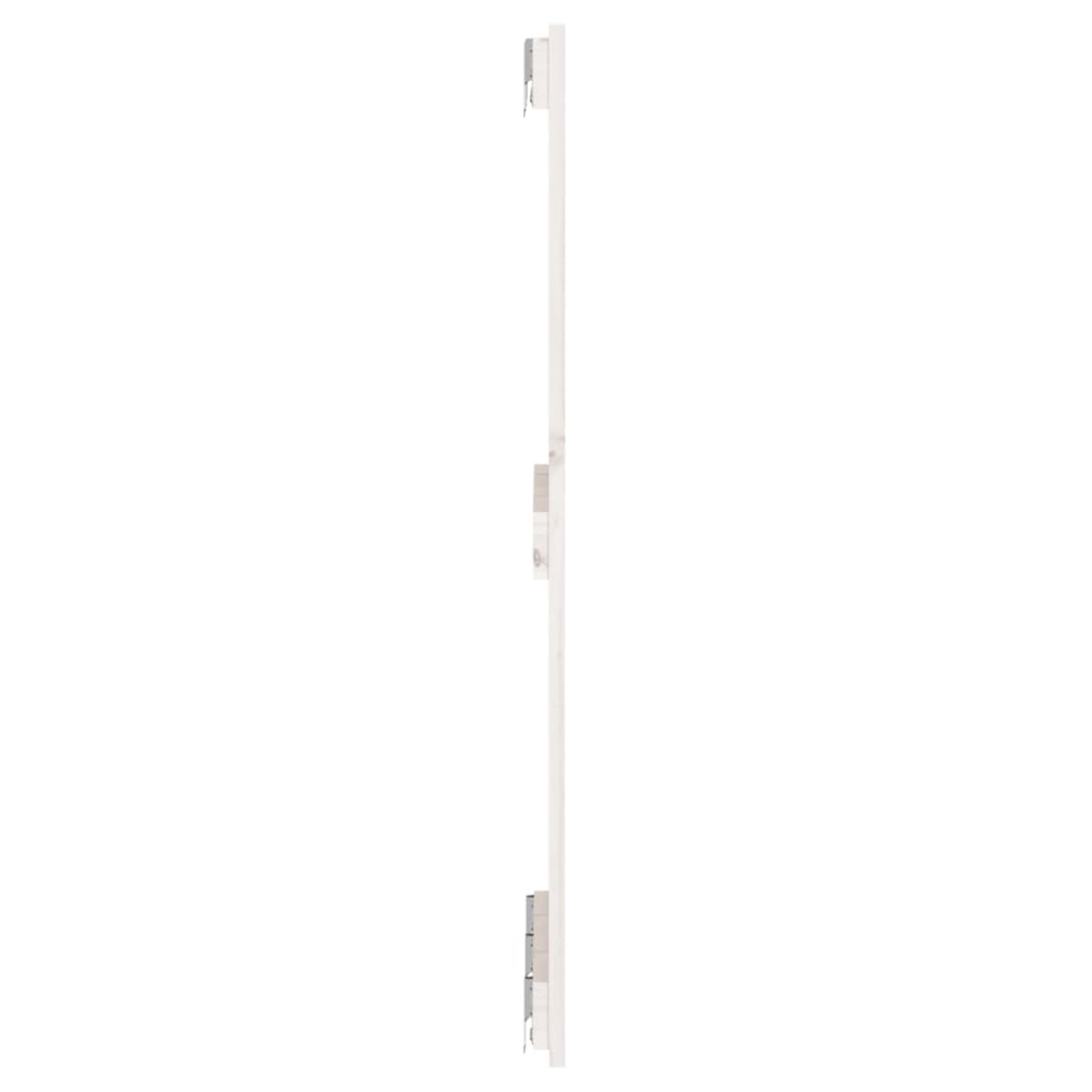Wand-Kopfteil Weiß 140x3x90 cm Massivholz Kiefer