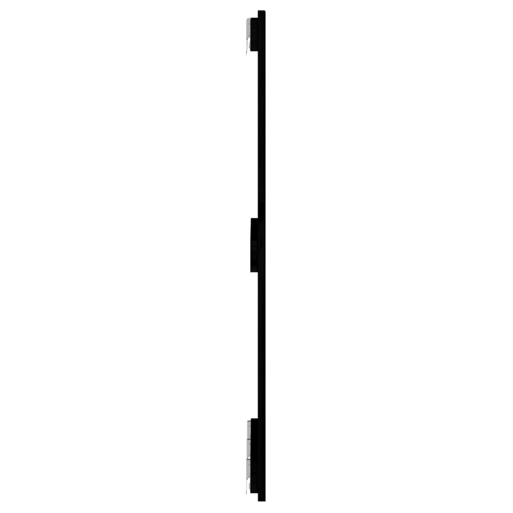 Wand-Kopfteil Schwarz 140x3x90 cm Massivholz Kiefer
