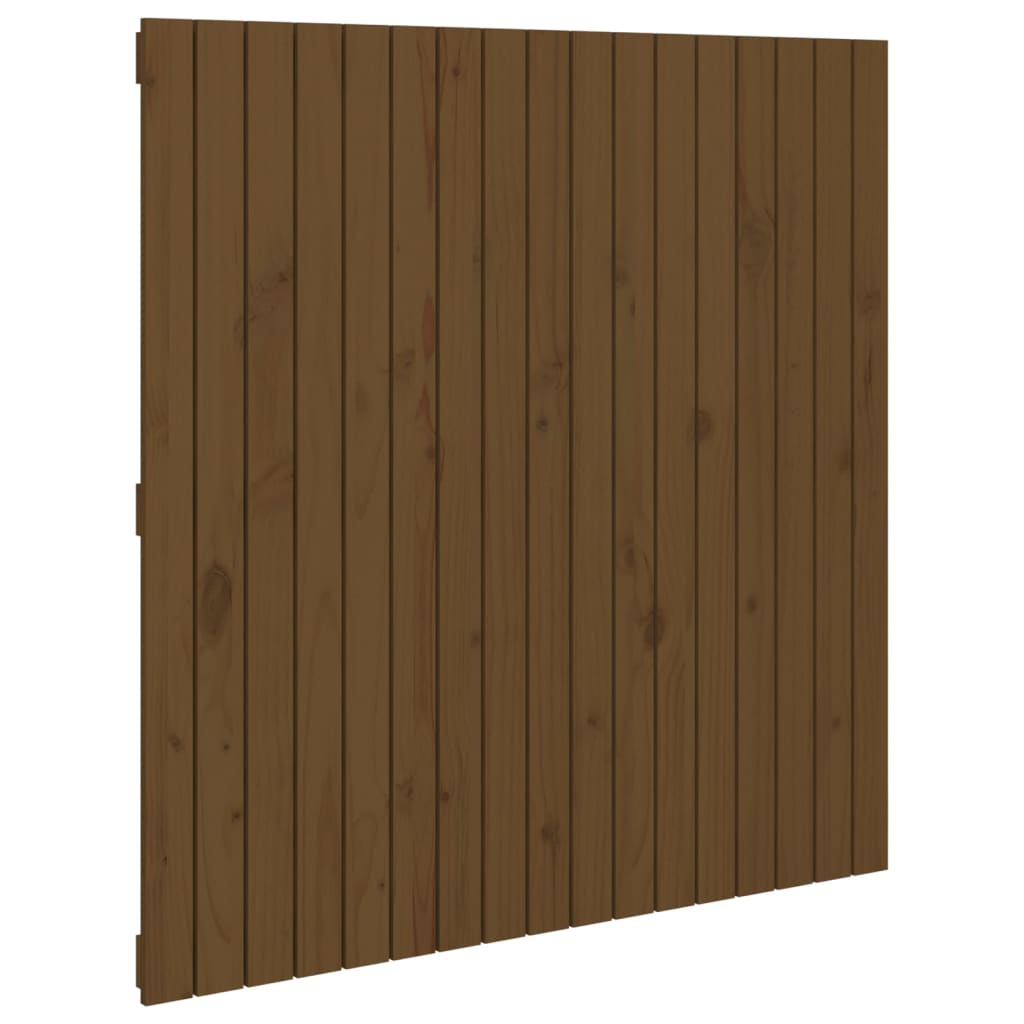 Wand-Kopfteil Honigbraun 108x3x110 cm Massivholz Kiefer