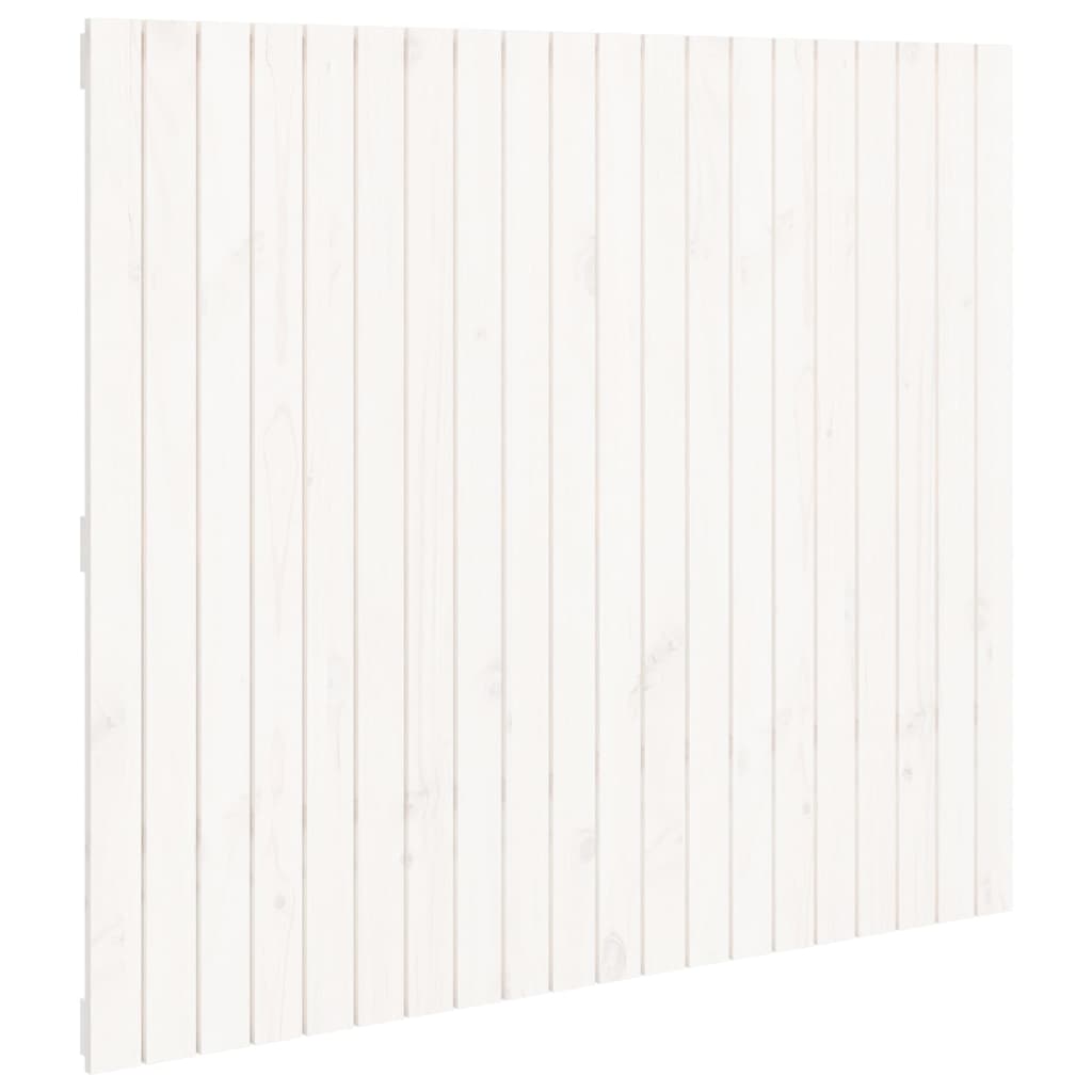 Wand-Kopfteil Weiß 127,5x3x110 cm Massivholz Kiefer