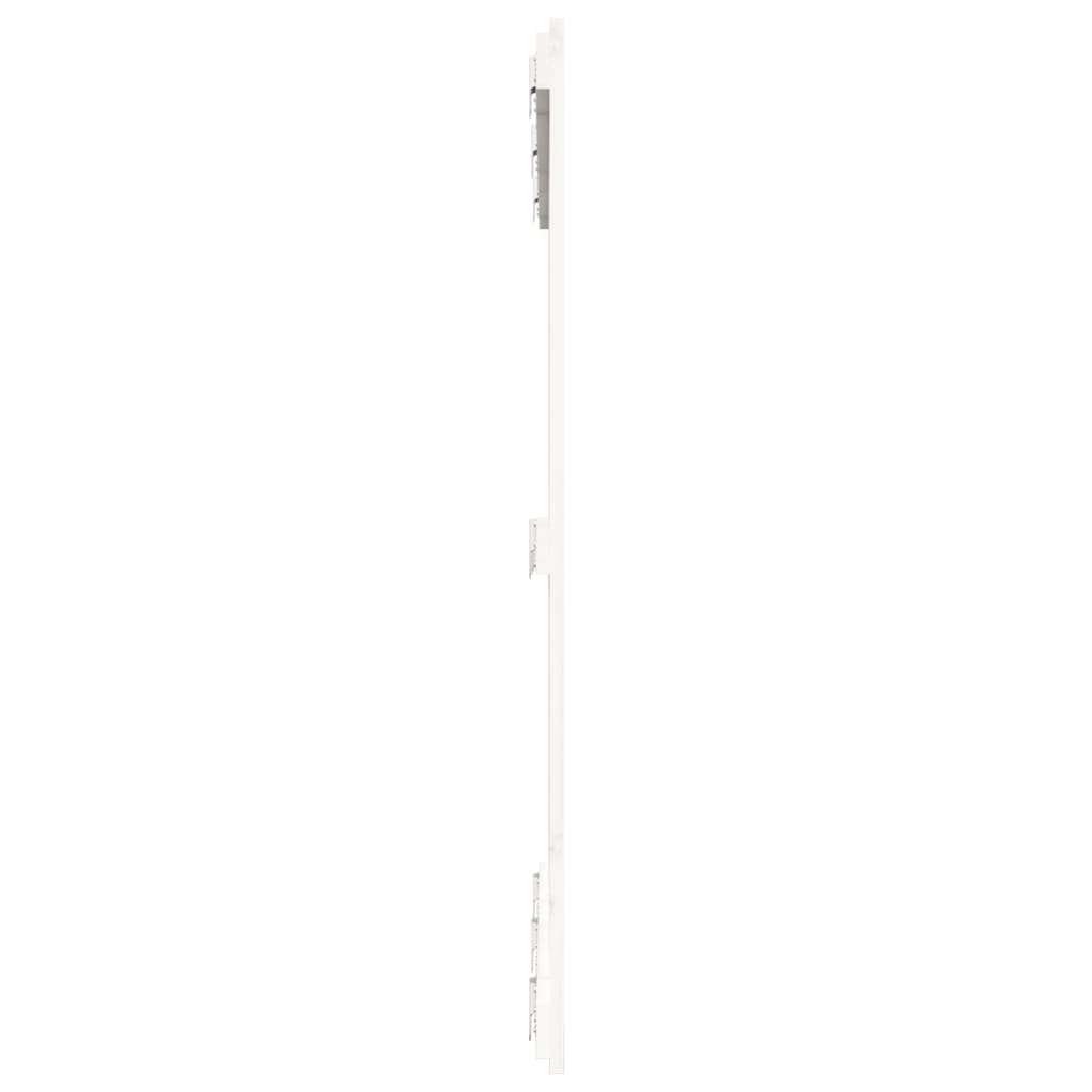 Wand-Kopfteil Weiß 127,5x3x110 cm Massivholz Kiefer