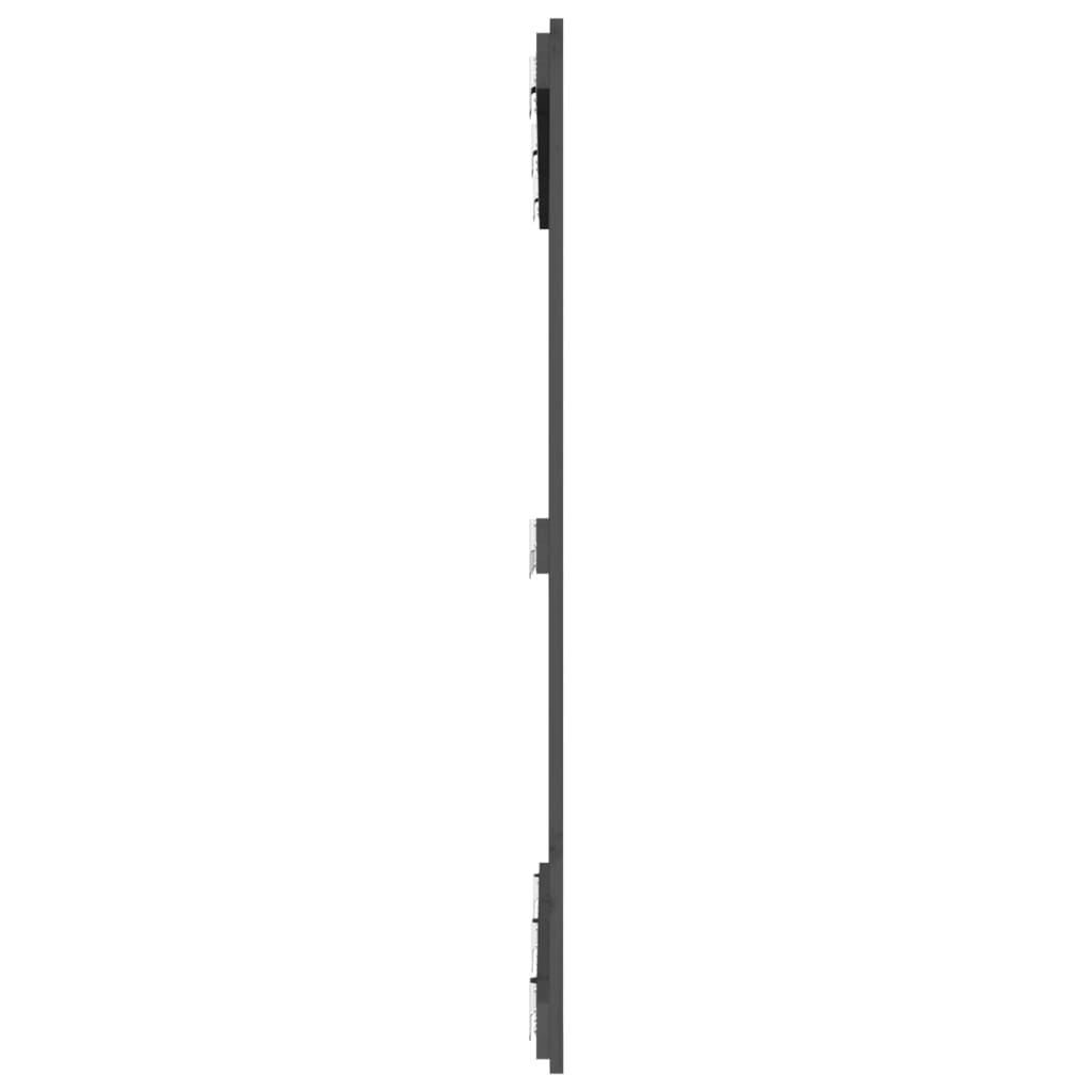 Wand-Kopfteil Grau 127,5x3x110 cm Massivholz Kiefer