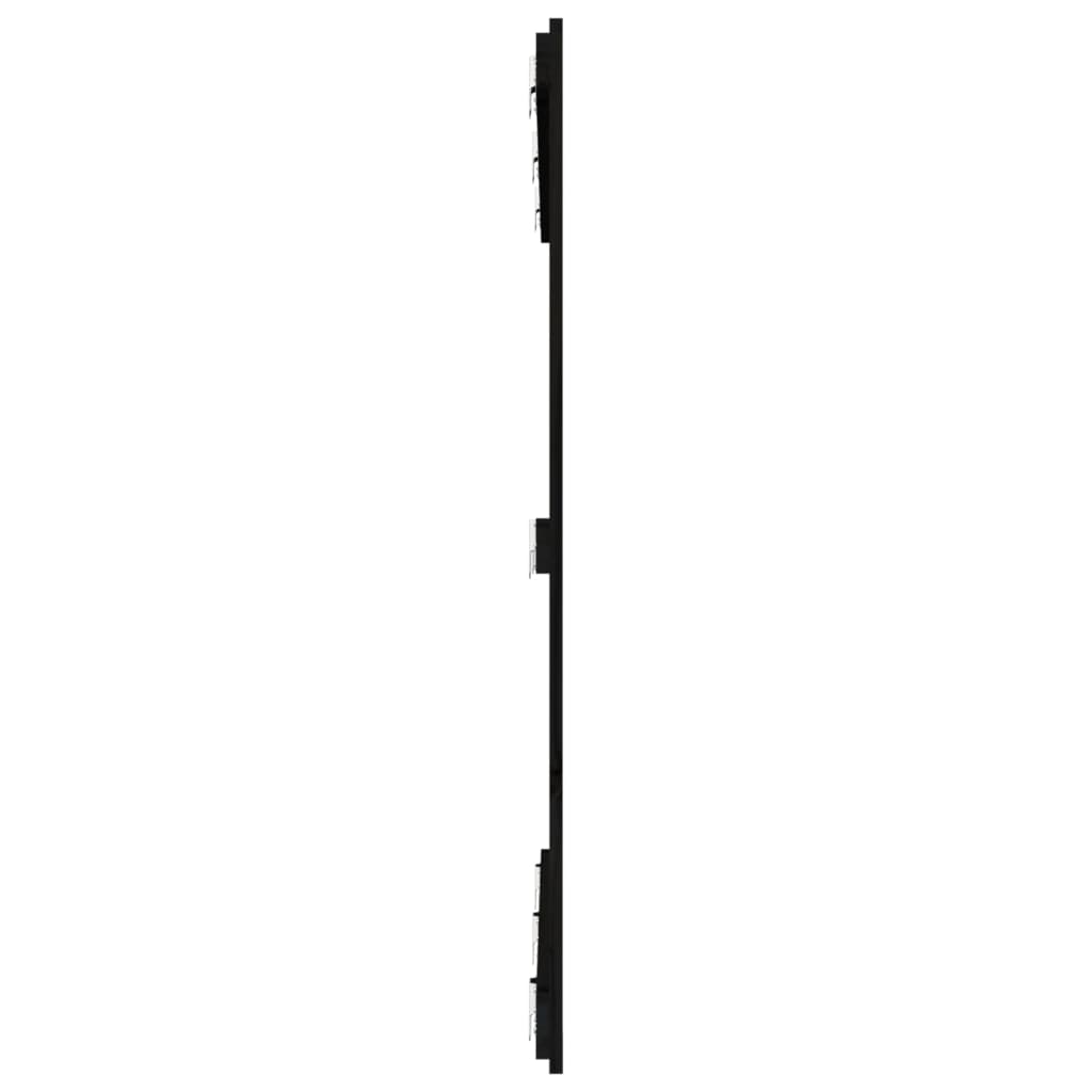 Wand-Kopfteil Schwarz 146,5x3x110 cm Massivholz Kiefer