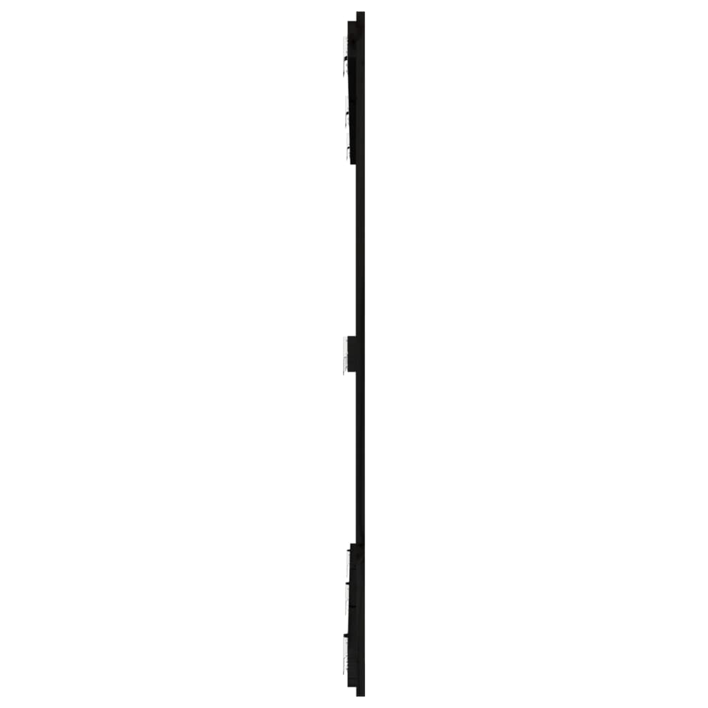 Wand-Kopfteil Schwarz 159,5x3x110 cm Massivholz Kiefer