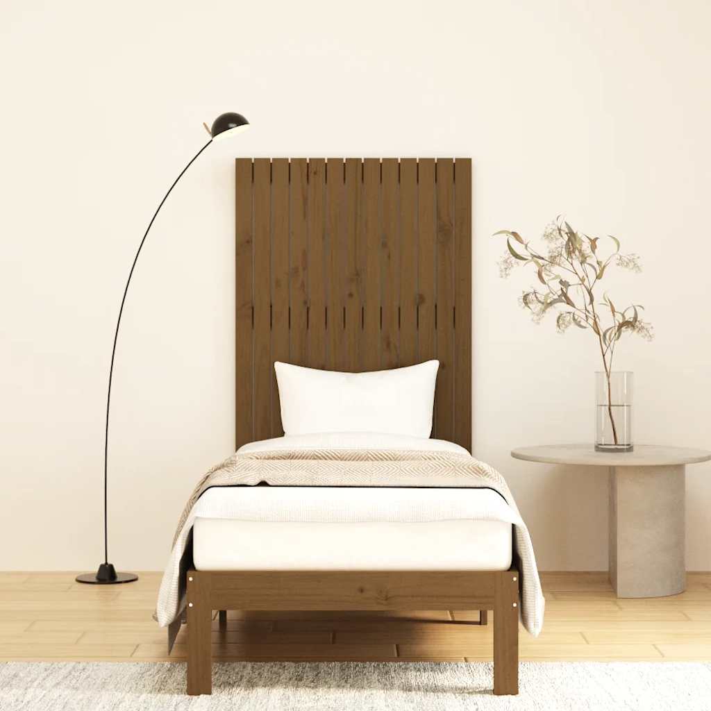 Wand-Kopfteil Honigbraun 82,5x3x110 cm Massivholz Kiefer