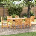 Garten Essgruppe 7 pcs Braun Massivholz Akazie