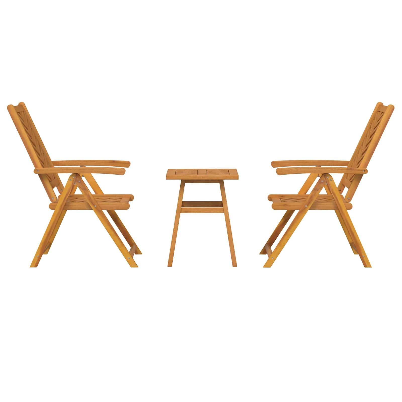 Garten Essgruppe 3 pcs Braun Massivholz Akazie