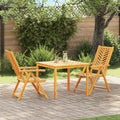 Garten Essgruppe 3 pcs Braun Massivholz Akazie
