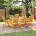 Garten Essgruppe 9 pcs Braun Massivholz Akazie