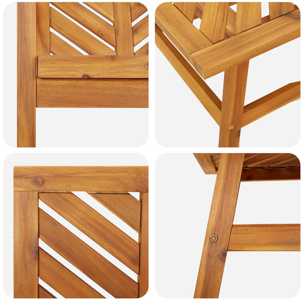 Garten-Lounge-Set 5 pcs Braun Massivholz Akazie