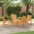 Garten-Lounge-Set 5 pcs Braun Massivholz Akazie