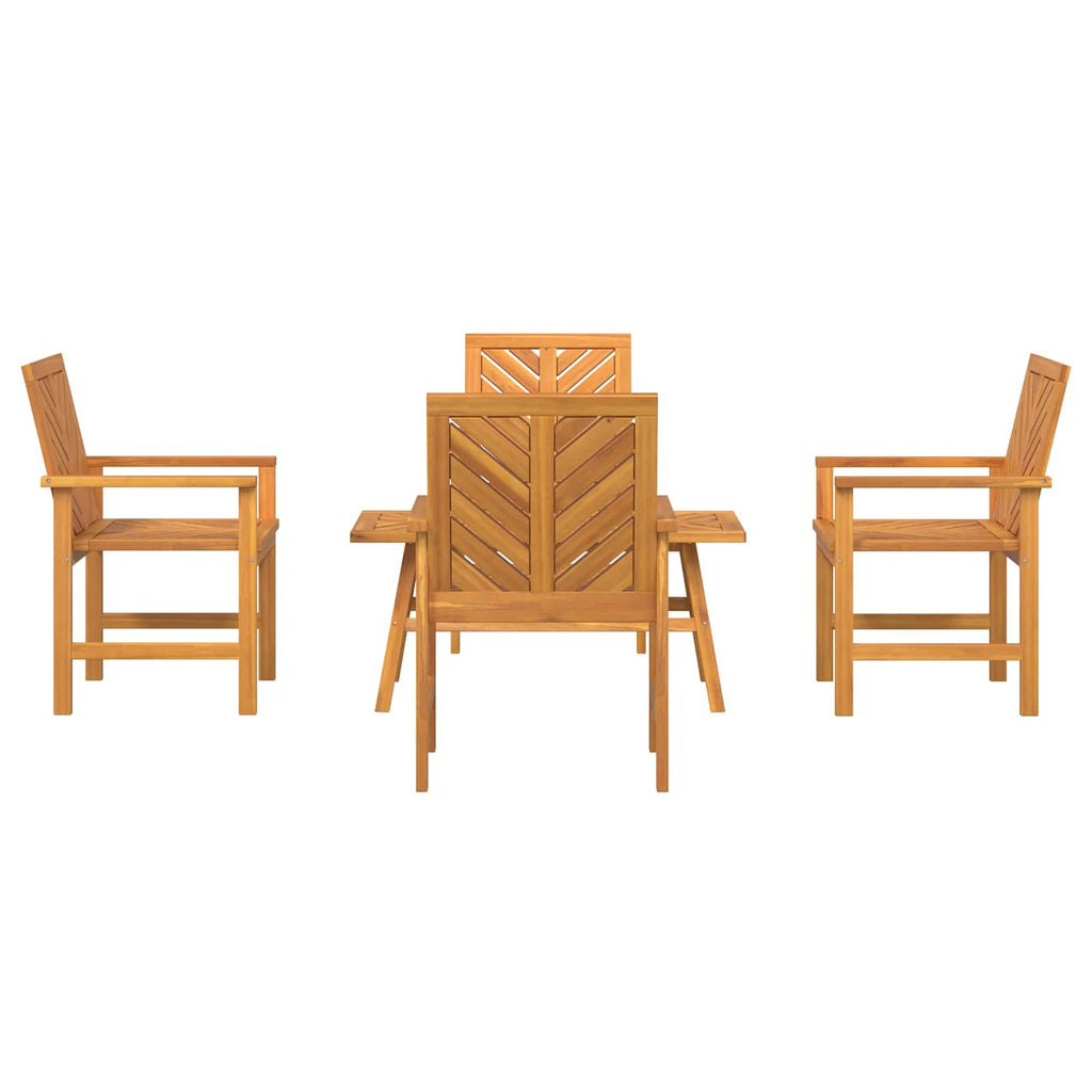 Garten-Lounge-Set 5 pcs Braun Massivholz Akazie