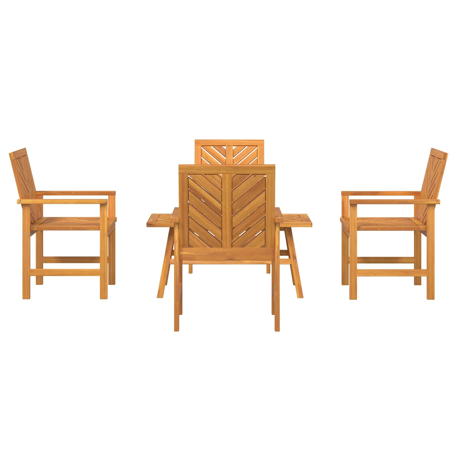 Garten-Lounge-Set 5 pcs Braun Massivholz Akazie